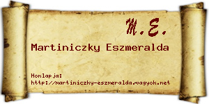 Martiniczky Eszmeralda névjegykártya